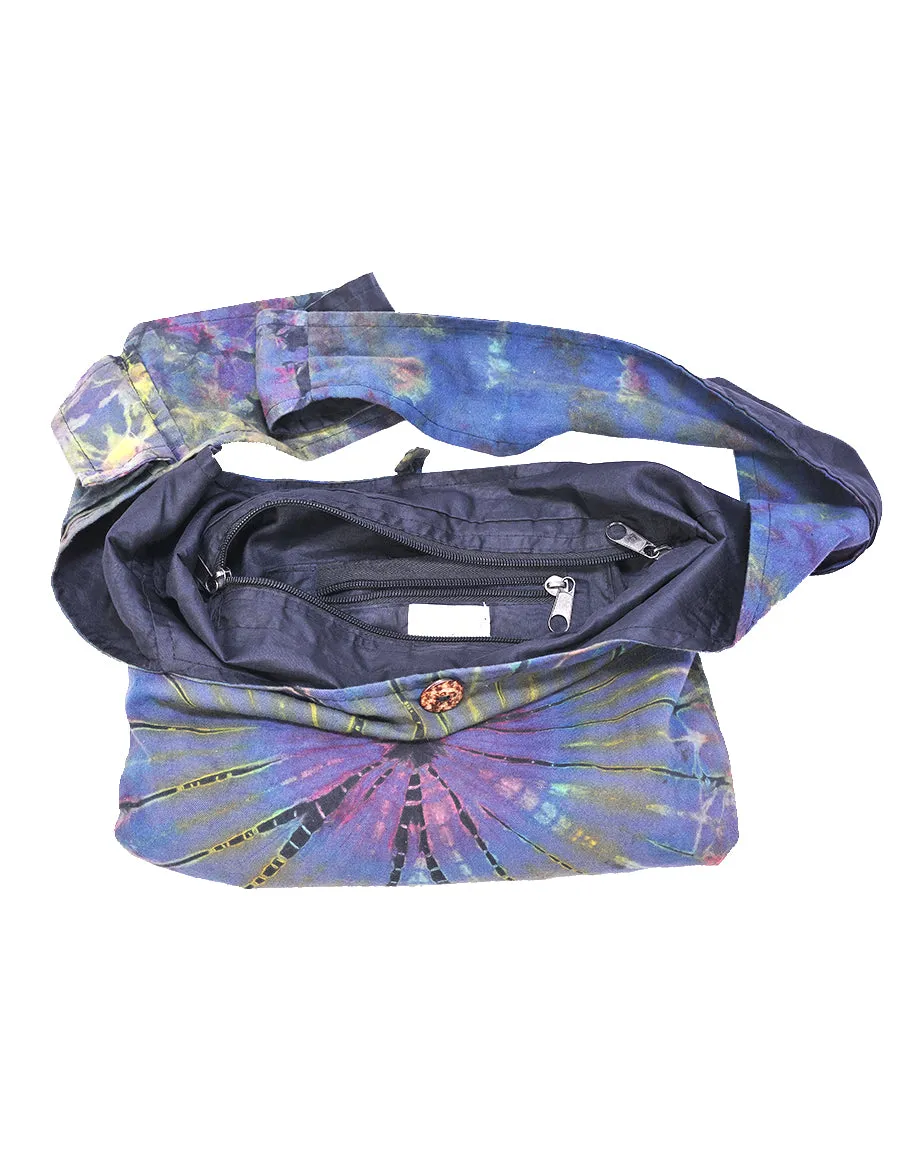 Sun Burst Teal Tie Dye Bag