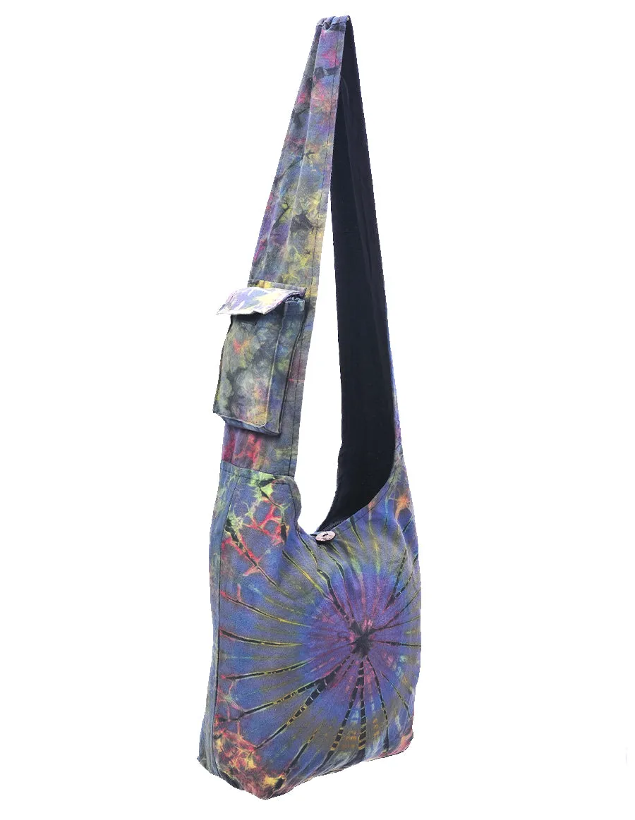 Sun Burst Teal Tie Dye Bag