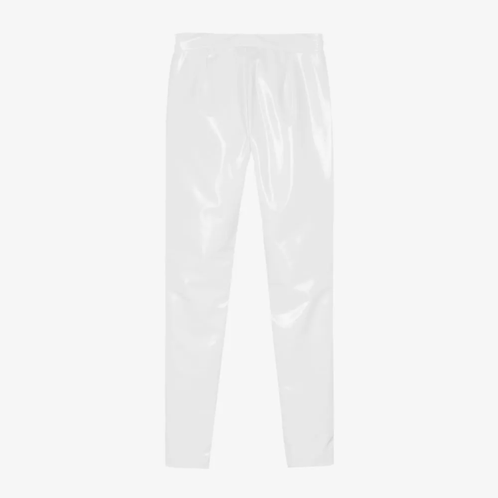 Teen White Vinyl Leggings 