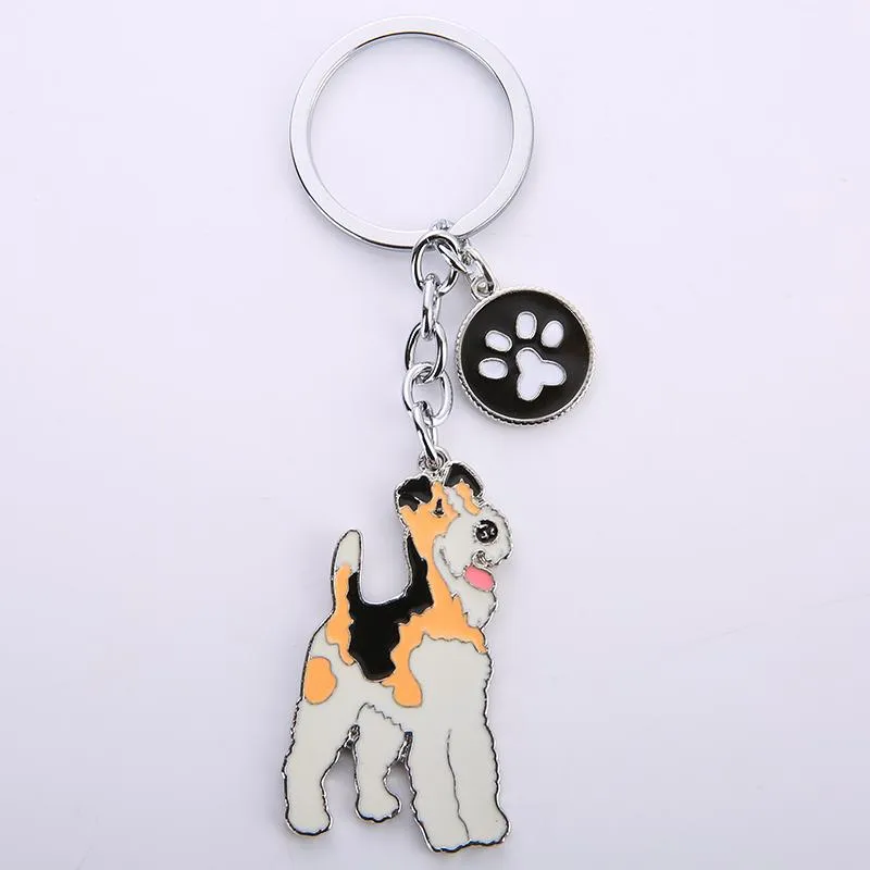 Terrier Dogs Fashion Jewelry Pendants Keychain Birthday Gifts for Friends