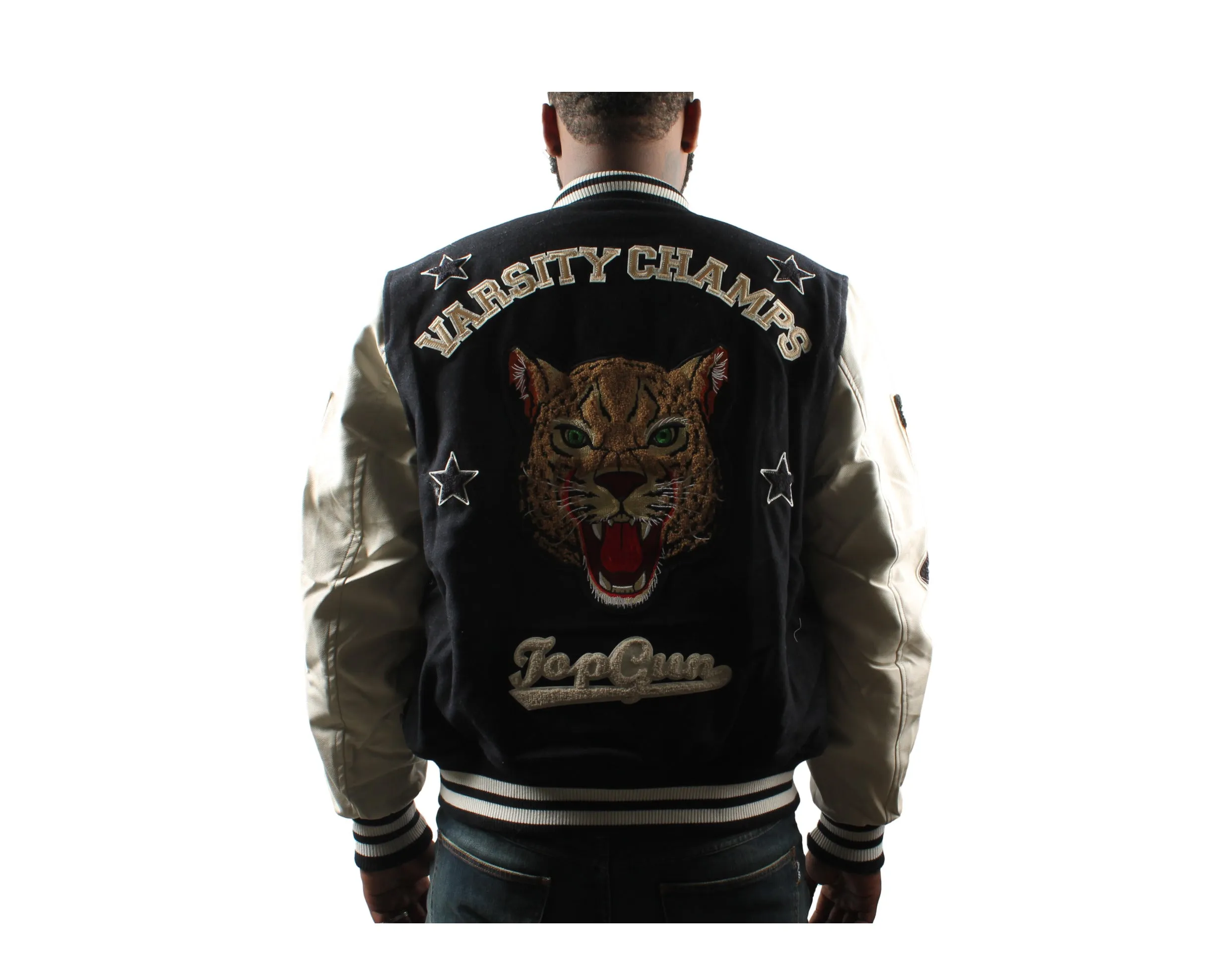 Top Gun Leopard Varsity Men's Jacket