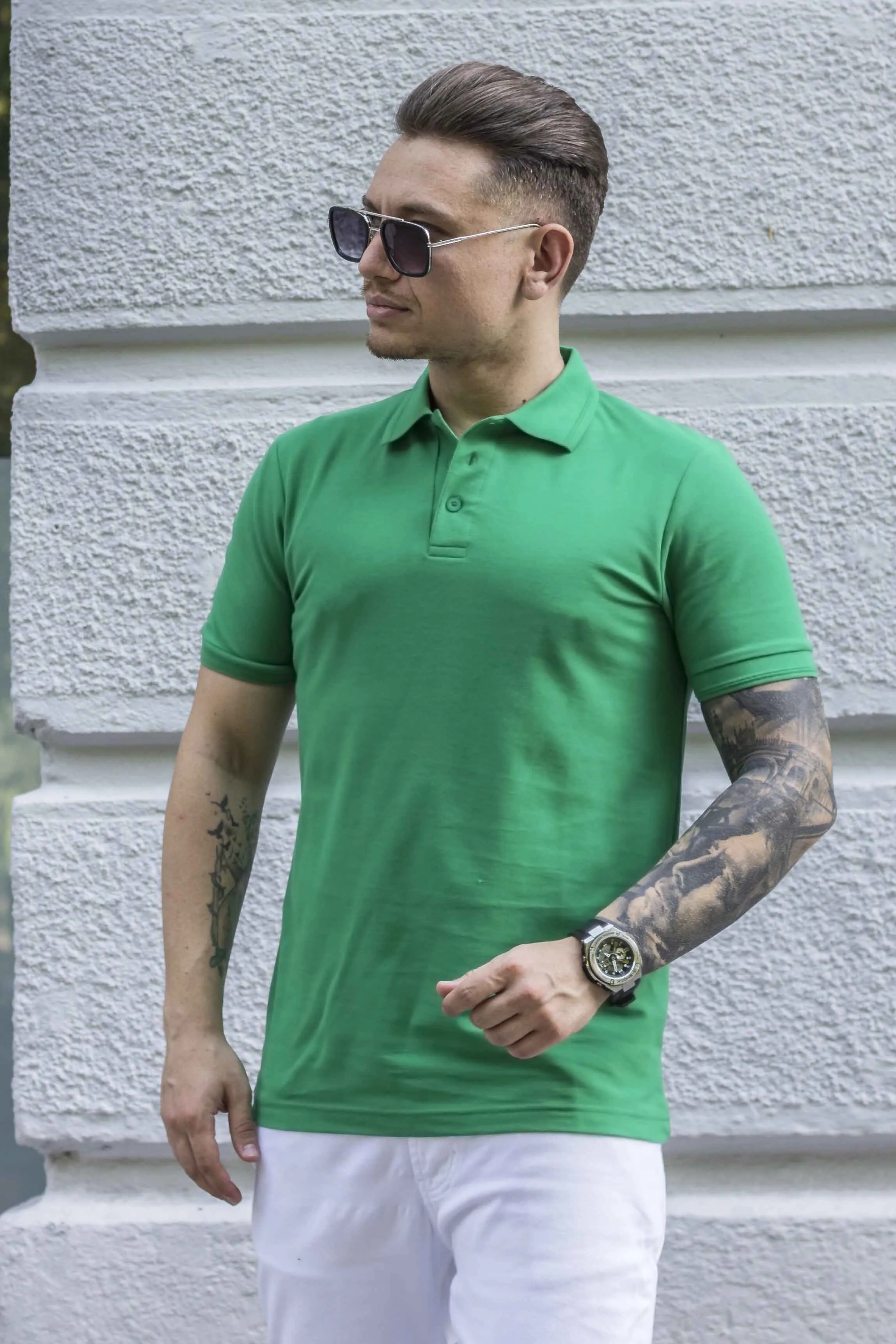 Tricou Polo Verde Mediu