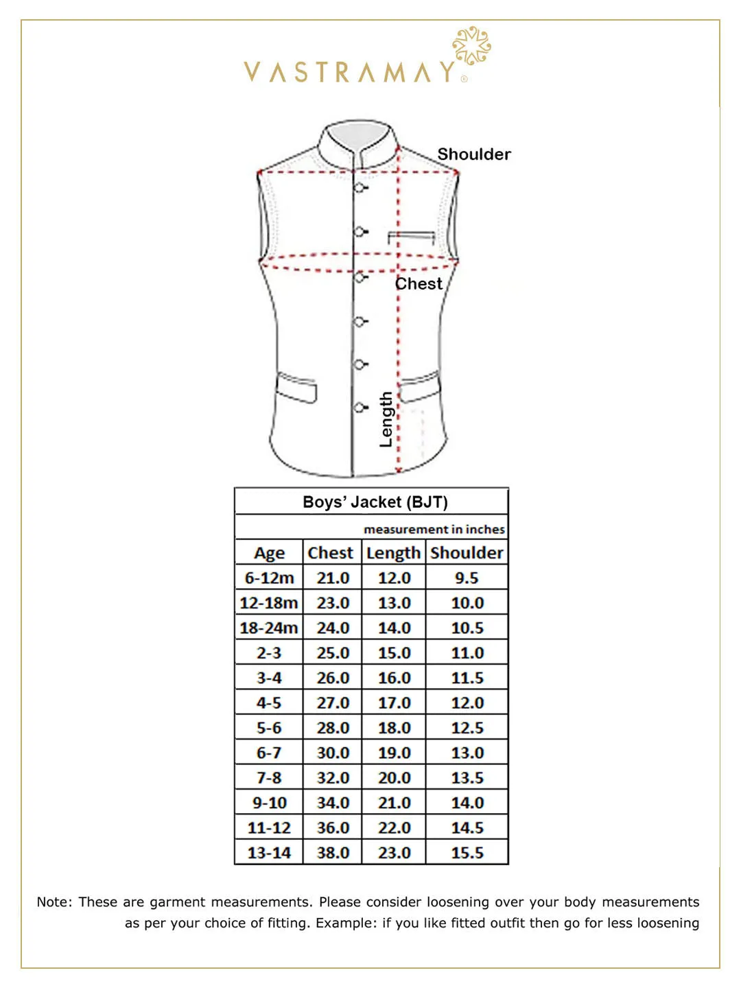 VASTRAMAY Imported Fabric Floral Print Cream Nehru Jacket