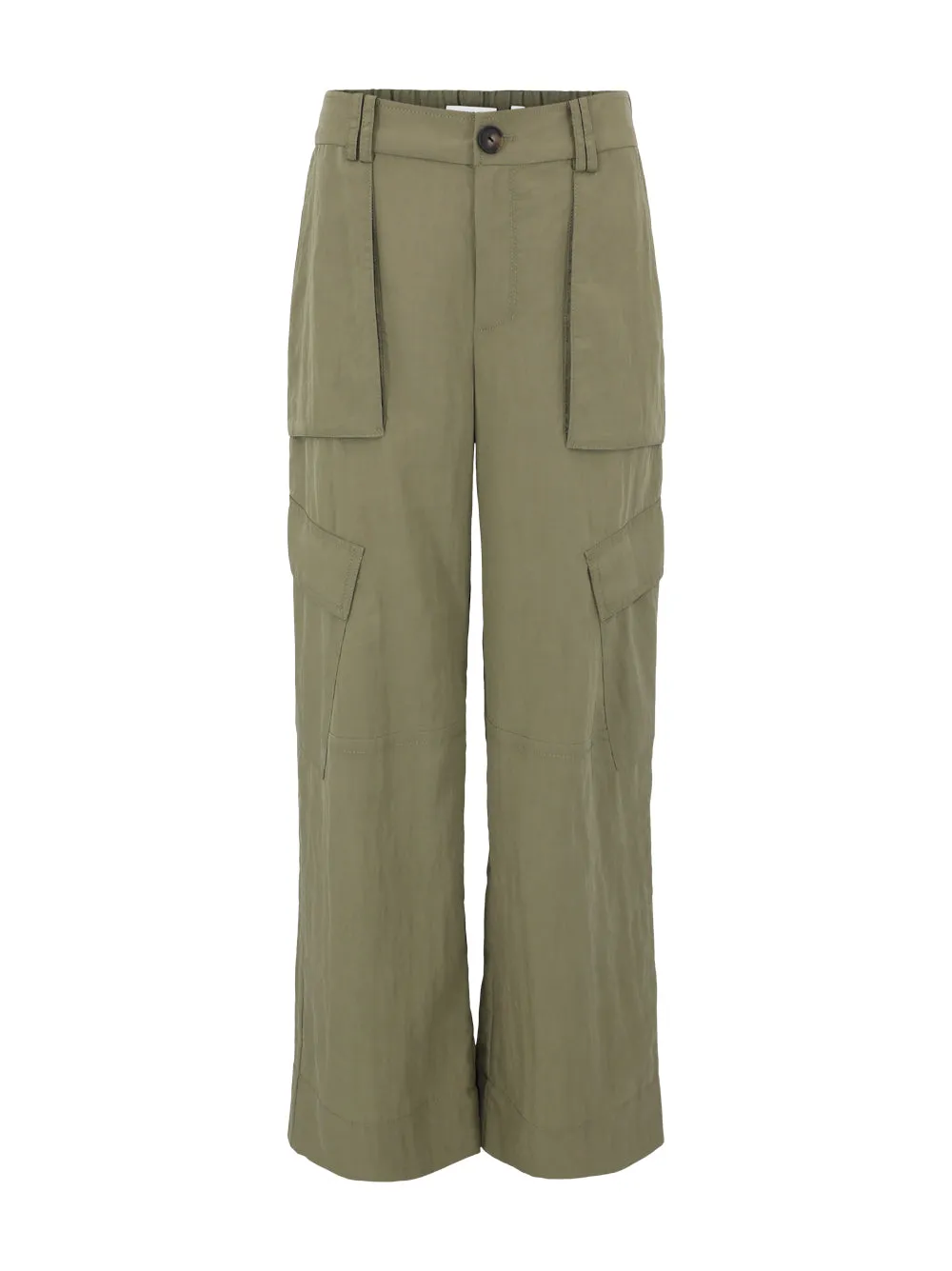 Vince Mid Rise Fluid Cargo Trouser in Earthly