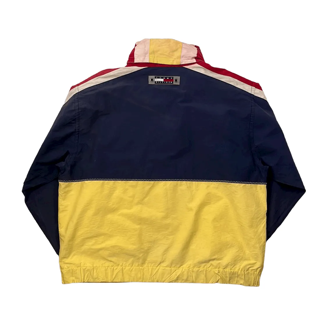 Vintage 90s Blue + Yellow Tommy Hilfiger Sailing Jacket - Medium