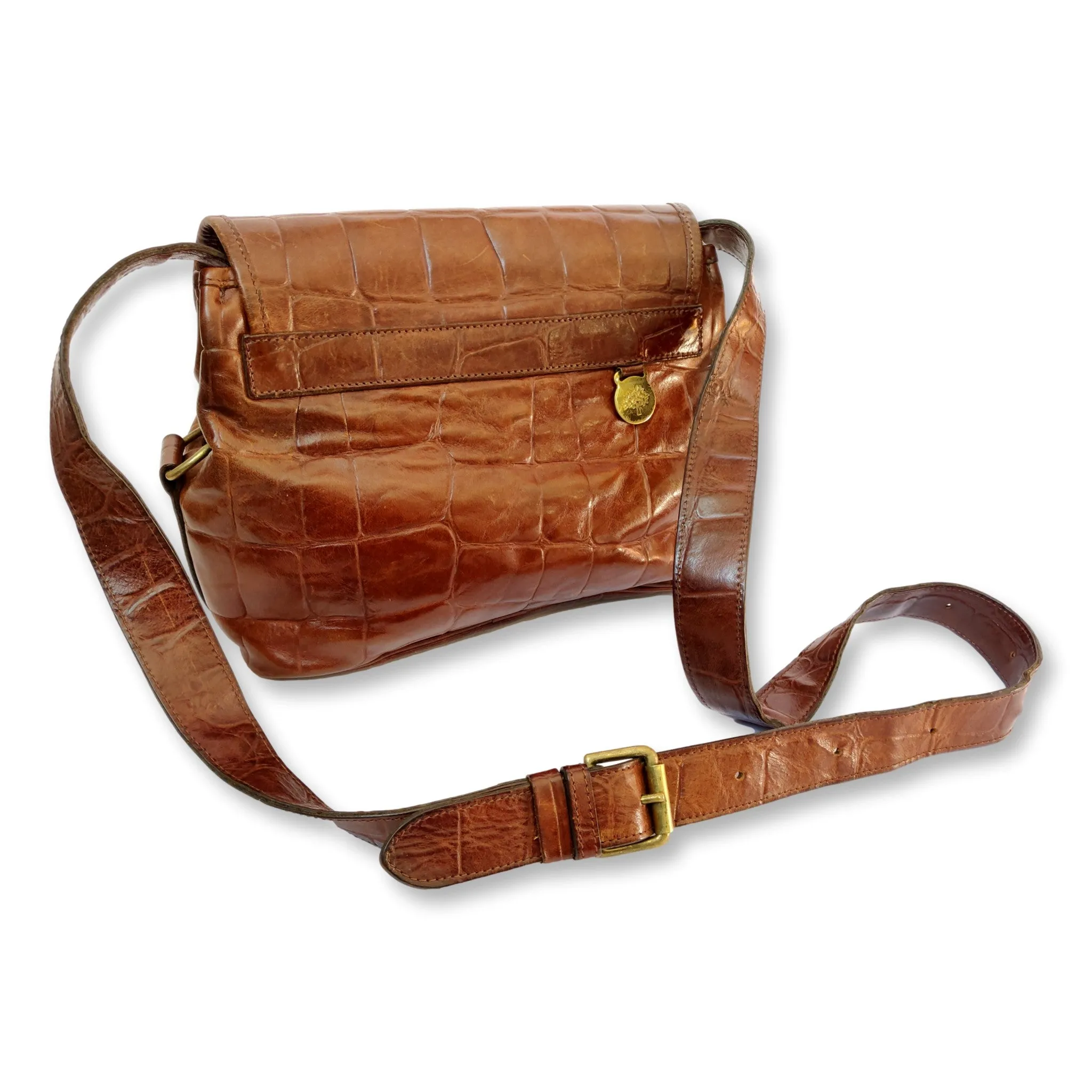 Vintage brown Mulberry crossbody bag Made in England