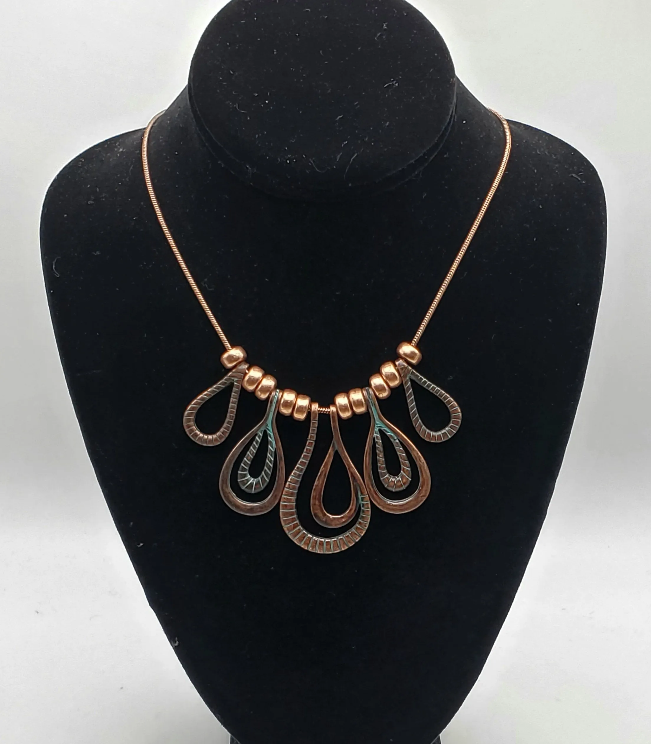 Vintage Copper Chain Pendants Necklace