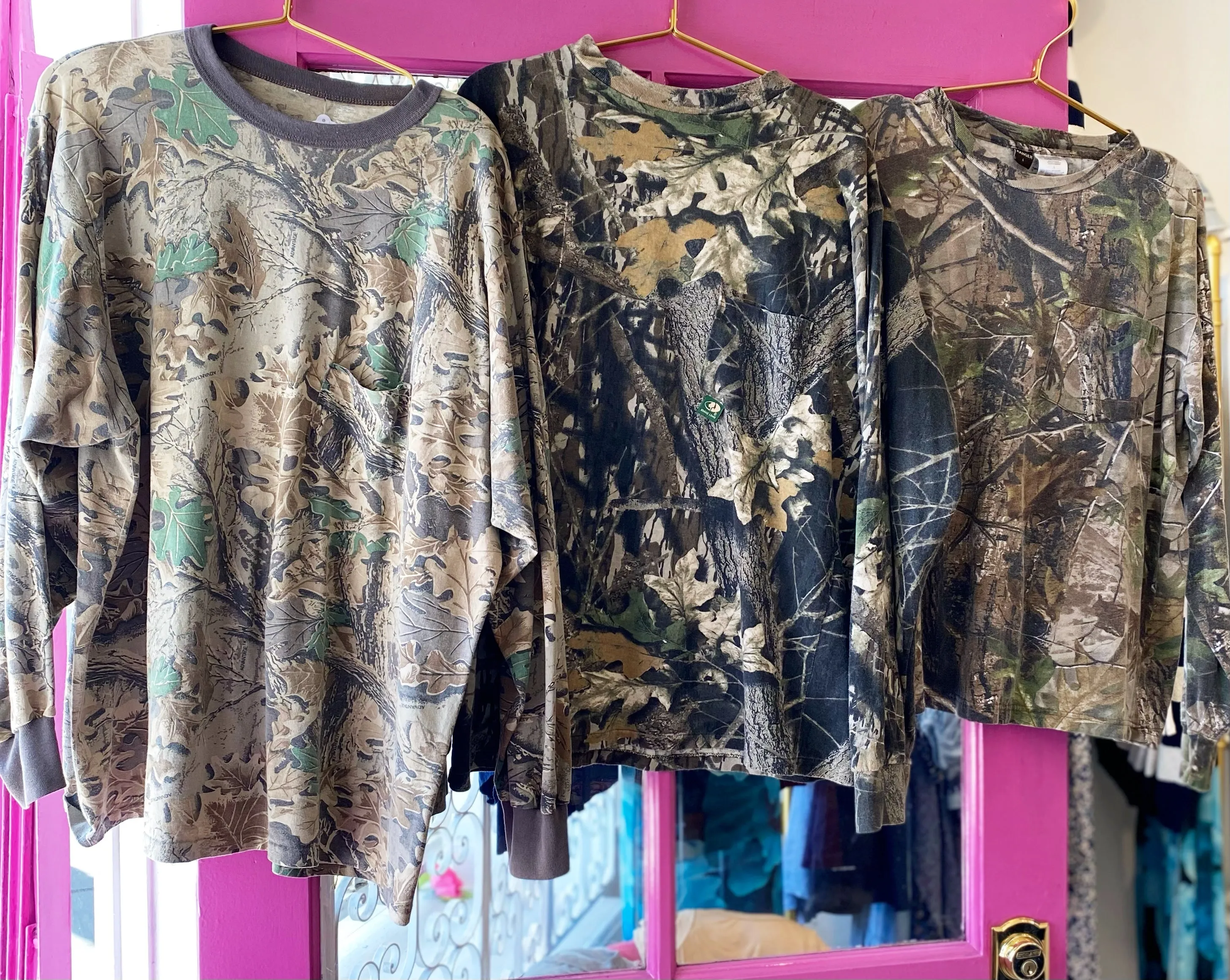 Vintage Hunting Long Sleeve Pocket Tops