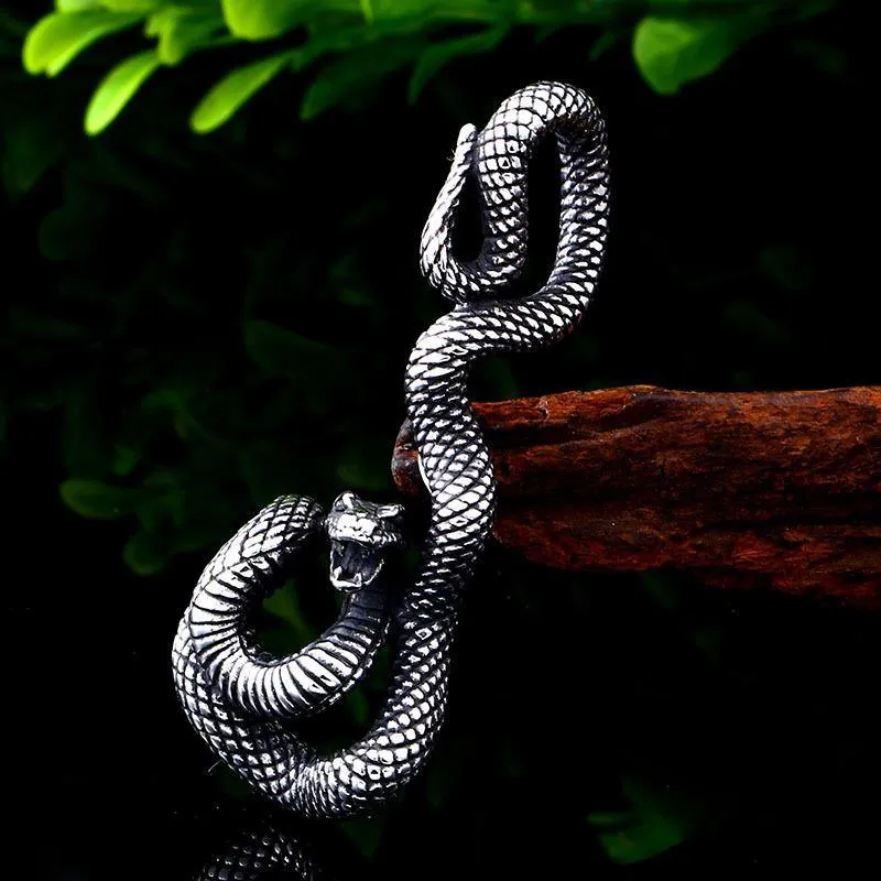 Vintage Punk Style Animal Snake Pendant Necklace