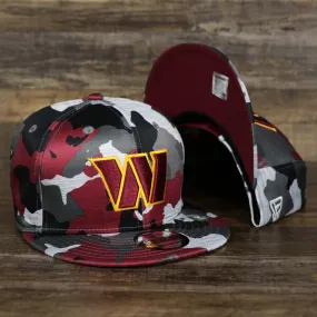 Washington Commanders NFL OnField Summer Training 2022 Camo 9Fifty Snapback | Burgundy Camo 9Fifty