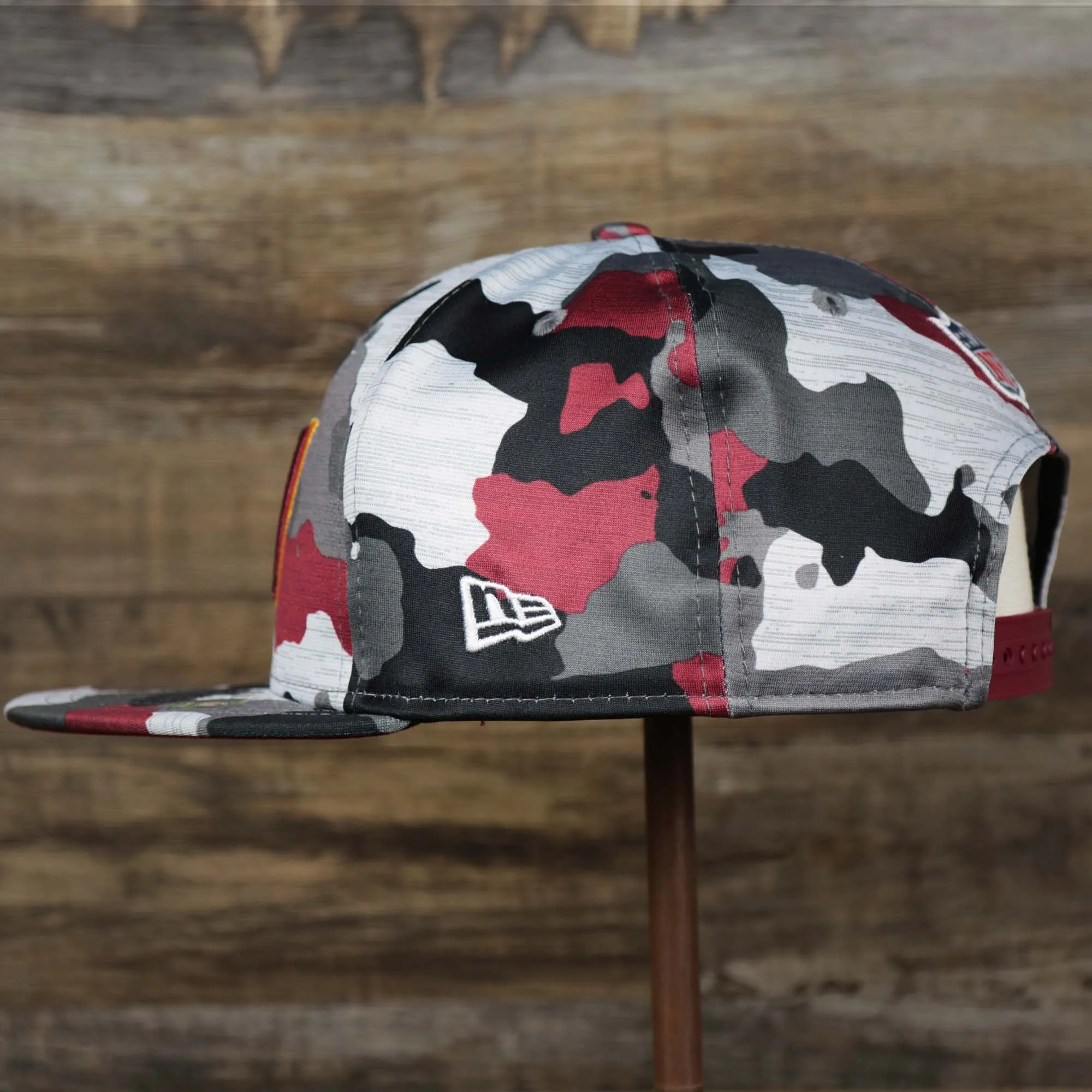 Washington Commanders NFL OnField Summer Training 2022 Camo 9Fifty Snapback | Burgundy Camo 9Fifty