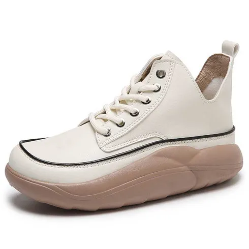 White stitch accents rocker bottom shoe sneaker