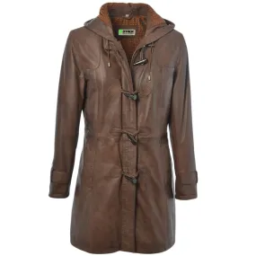 Women Long Coat Relaxed Gillian Duffle Leather We4r