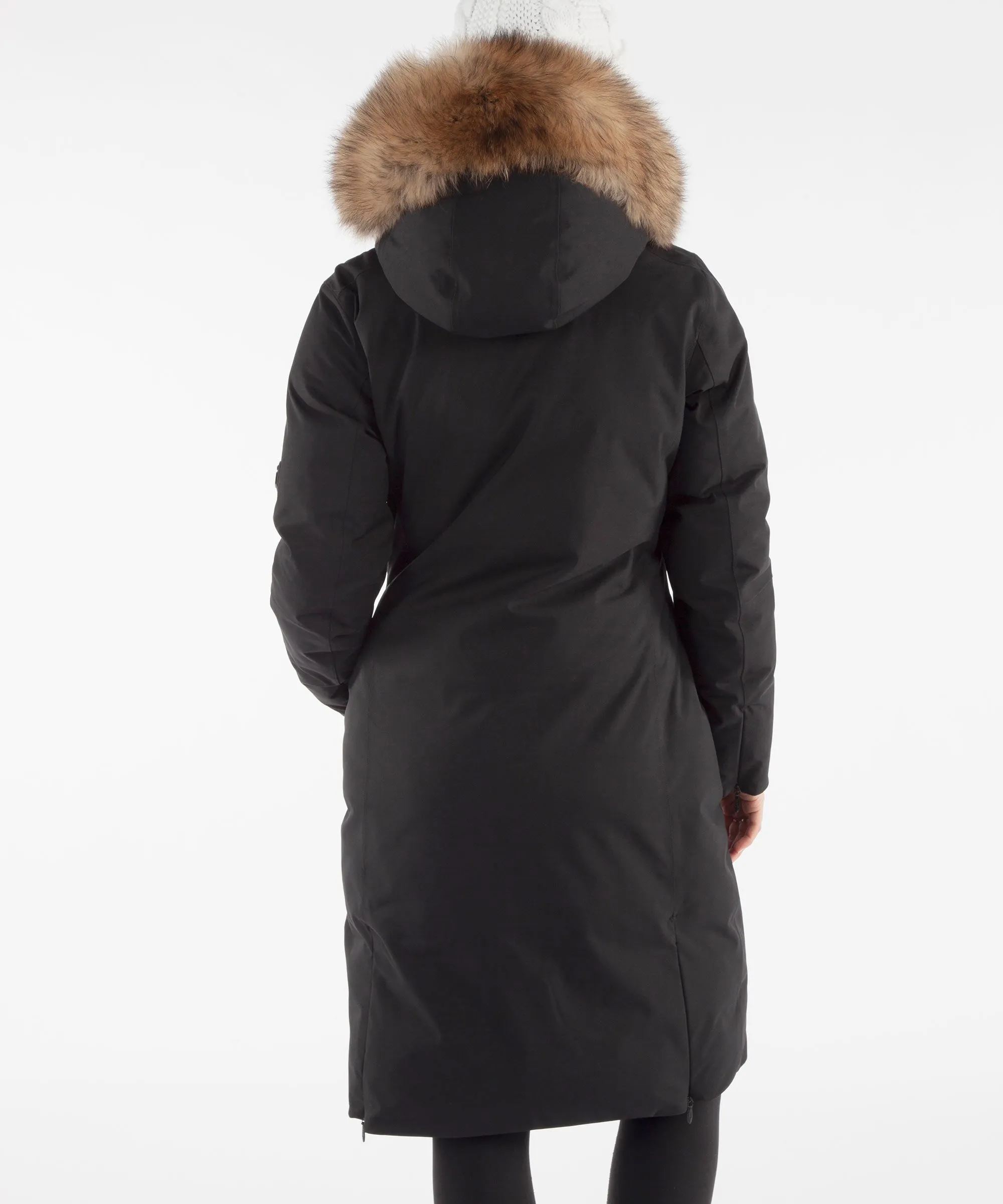 Women's Hillary Insulated Long Parka Coat with Removable Fur Ruff