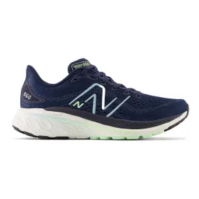 Women's New Balance Fresh Foam X 860v13, NB Navy/Bleach Blue/Green Aura, 9 B Medium