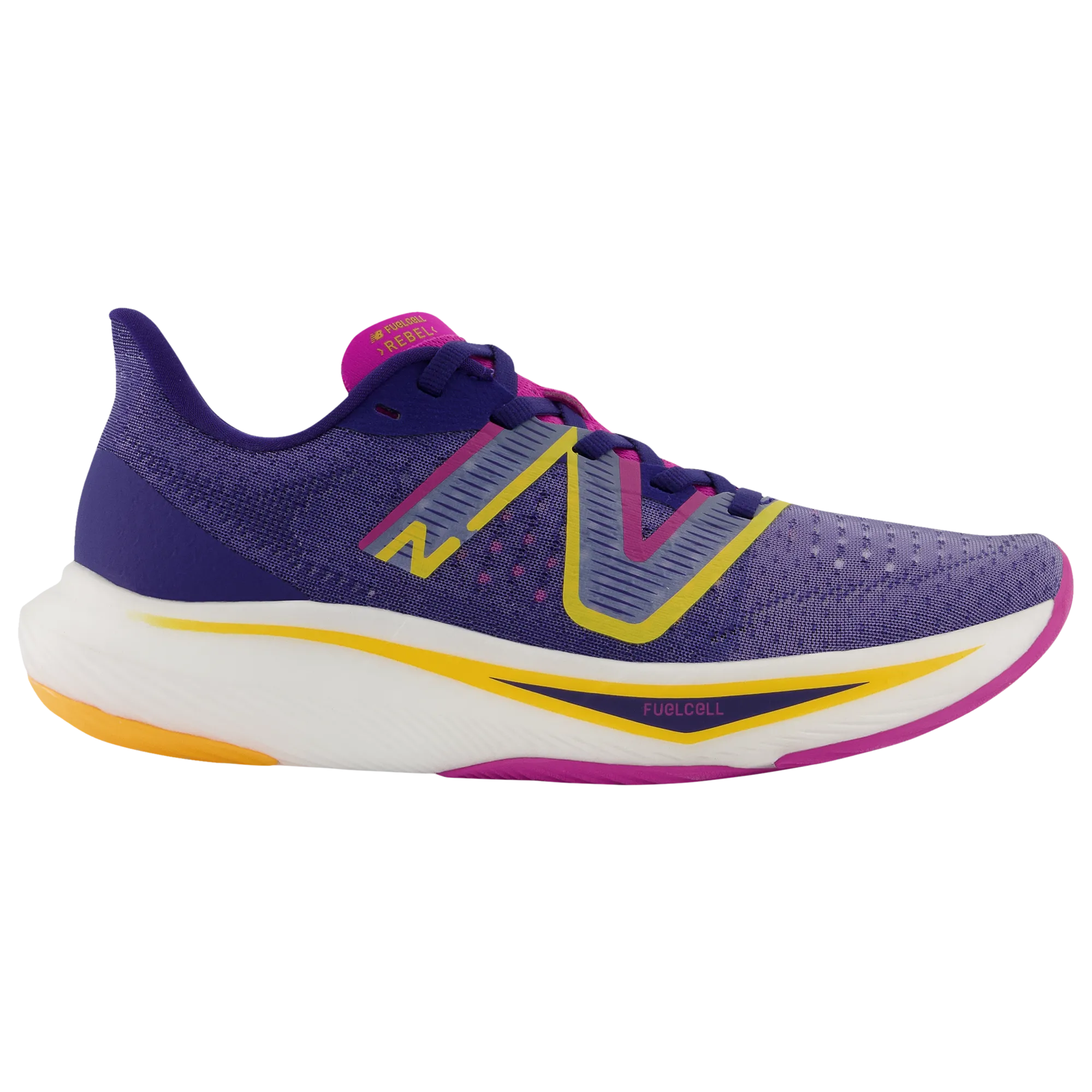 Women's New Balance FuelCell Rebel V3, Victory Blue/Magenta Pop, 6.5 B Medium