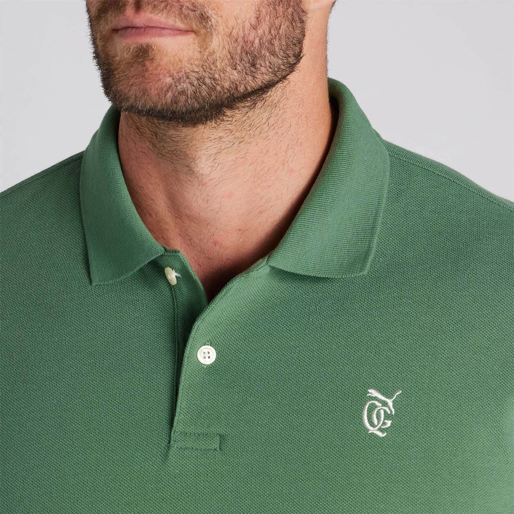 x QGC Post Round Polo Deep Forest Green - SS24