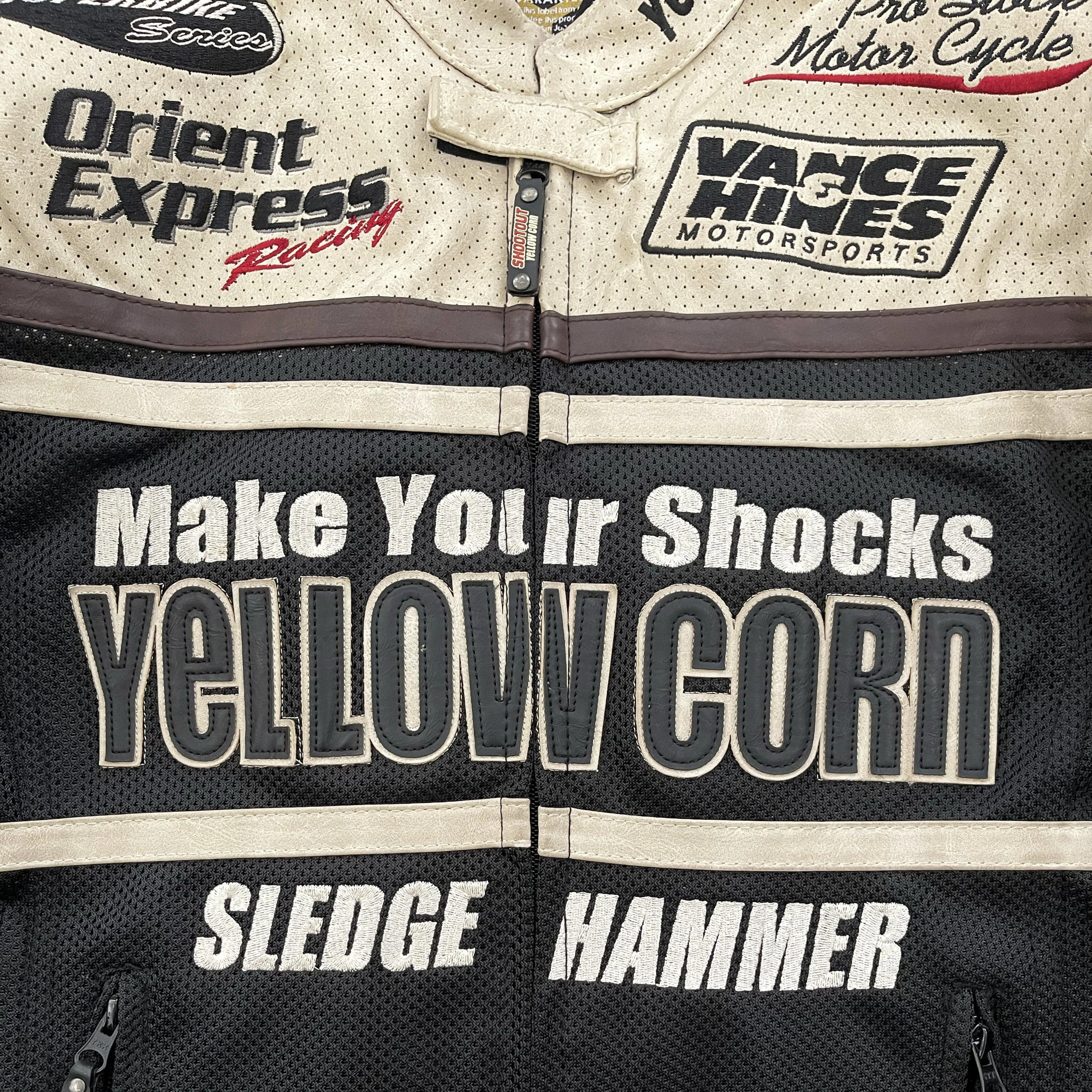 Yellow Corn Motorcycle Racer Jacket